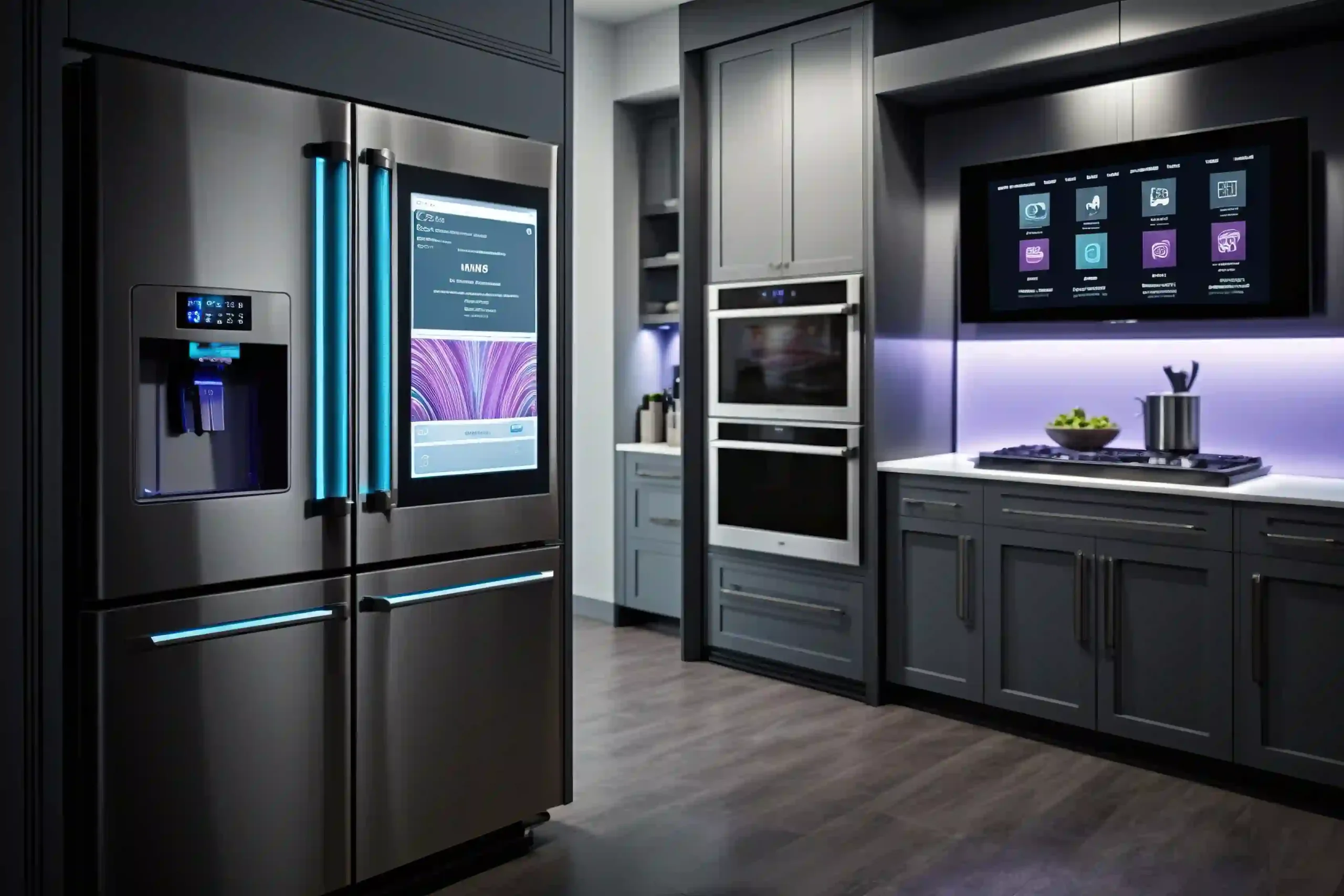 fitted kitchens smart kitchen with integrated appliances and touch screens